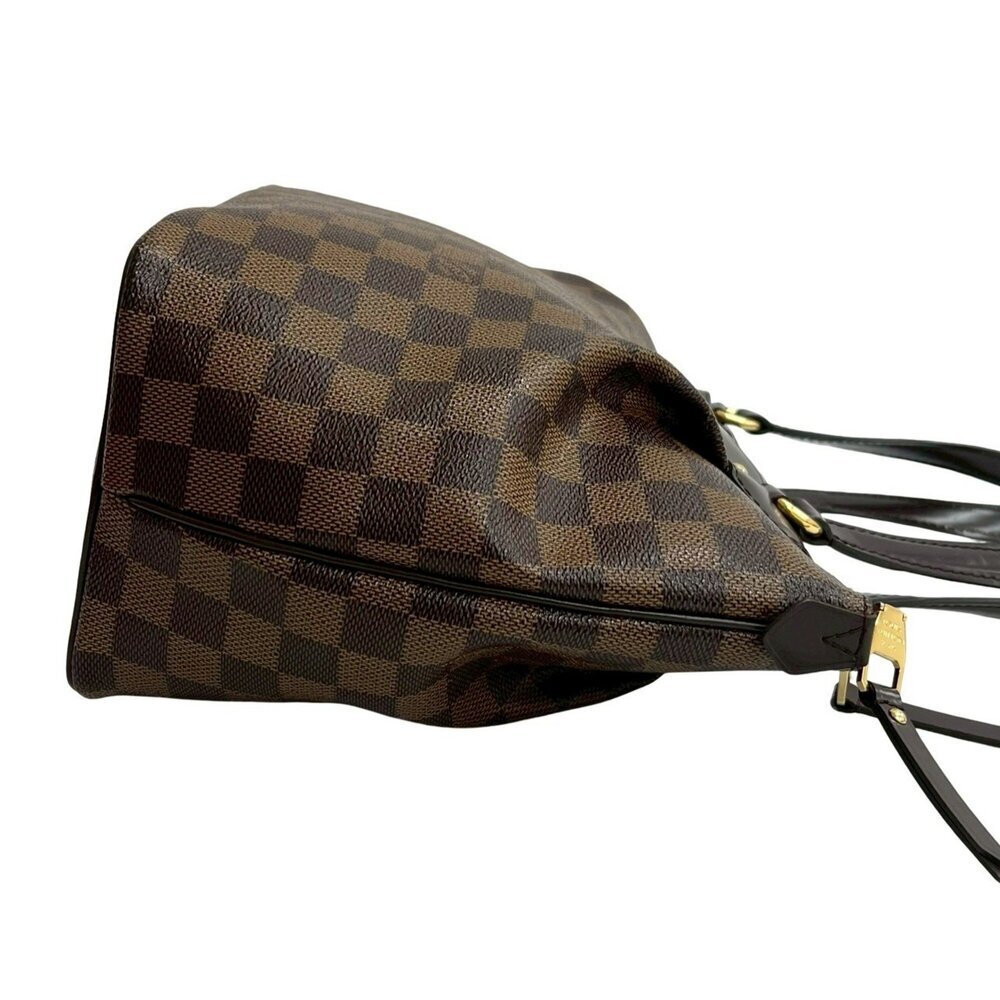 LOUIS VUITTON Authentic Brown Damier Leather Tote Bag - Picture 6 of 10